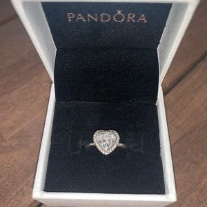 Pandora ring heart shaped